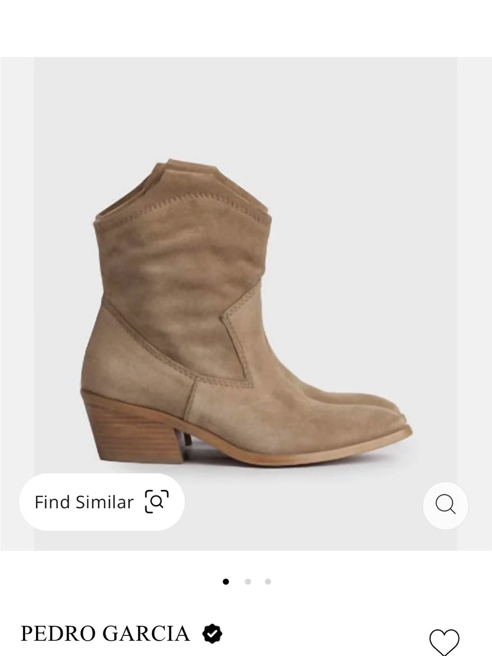 Pedro Garcia Arkansas Boot Camel/Tan Suede (Western Ankle Boots)